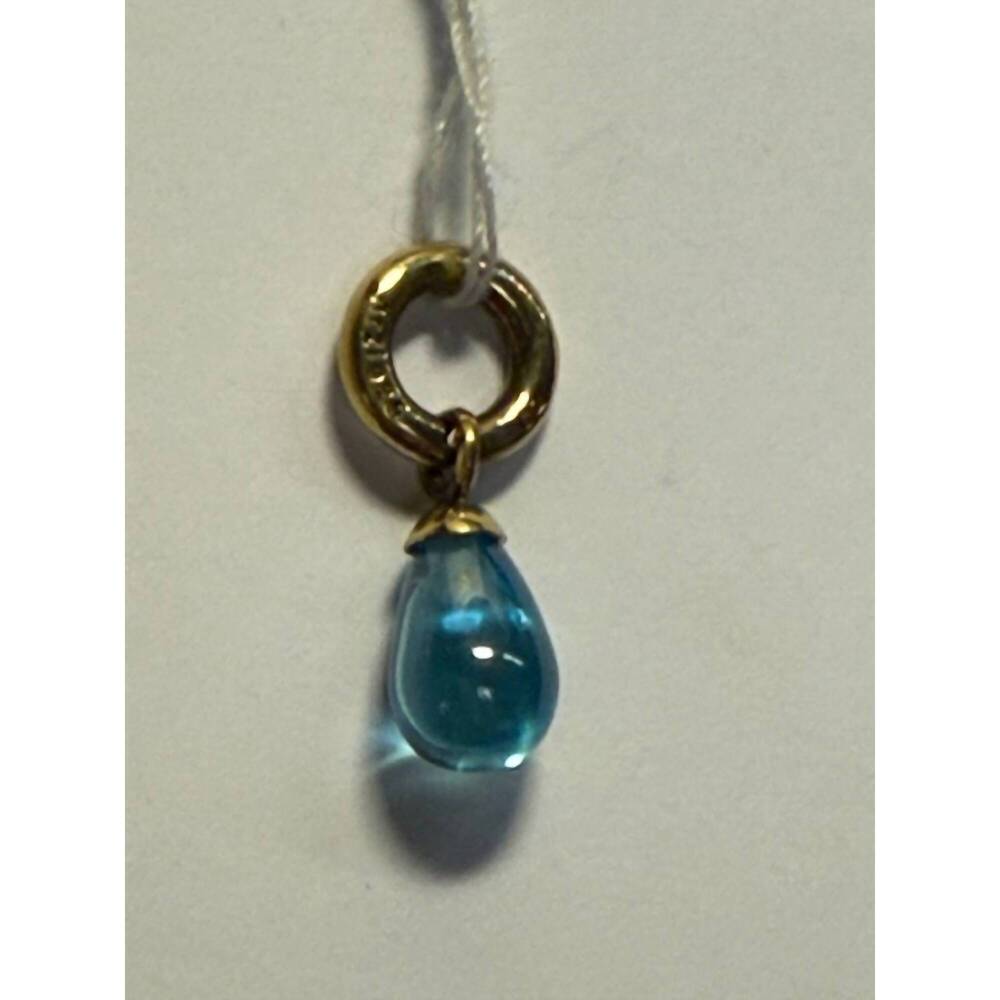 NEW STORY JEWELLERY women's synthetic aquamarine charm in blue